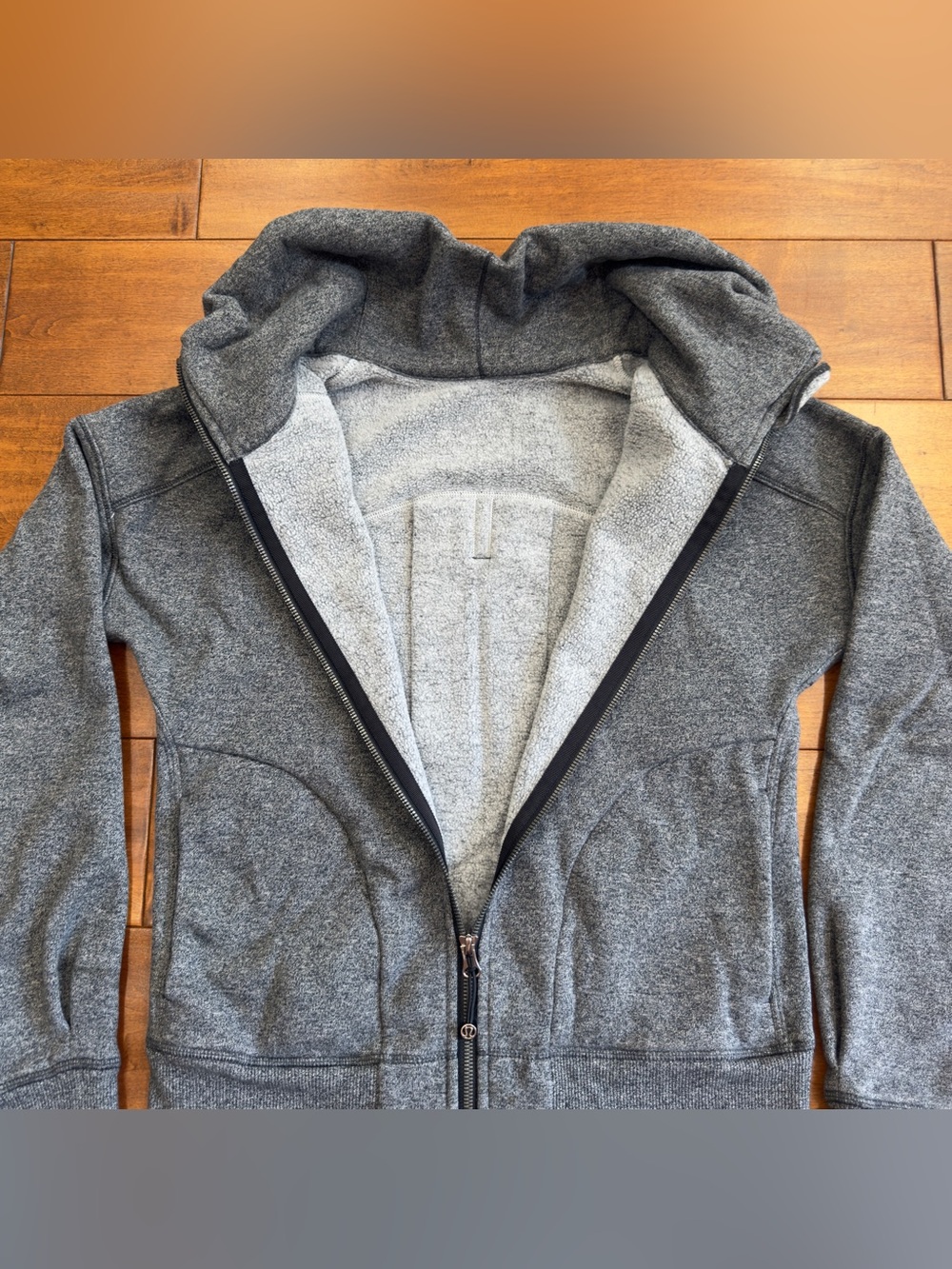 Lululemon Scuba Oversized Funnel Neck Full Zip Jacket Grey Heathered Size S - Picture 6 of 15
